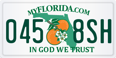 FL license plate 0458SH