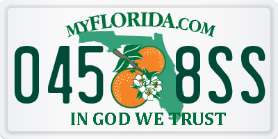 FL license plate 0458SS