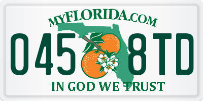 FL license plate 0458TD