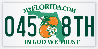 FL license plate 0458TH
