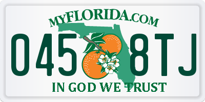 FL license plate 0458TJ