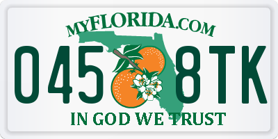 FL license plate 0458TK