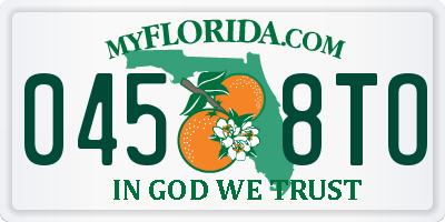 FL license plate 0458TO