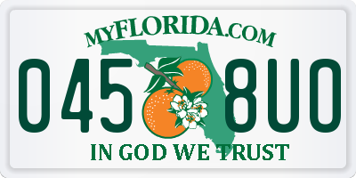 FL license plate 0458UO