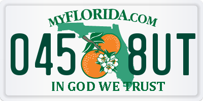 FL license plate 0458UT
