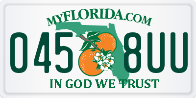 FL license plate 0458UU