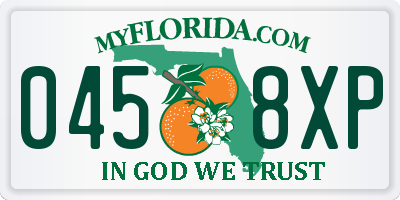 FL license plate 0458XP