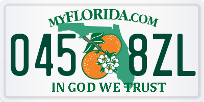 FL license plate 0458ZL