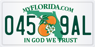 FL license plate 0459AL