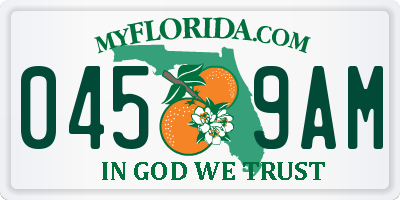 FL license plate 0459AM