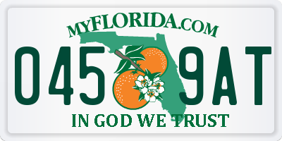 FL license plate 0459AT