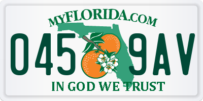 FL license plate 0459AV