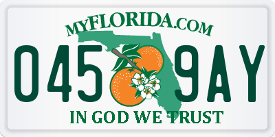 FL license plate 0459AY