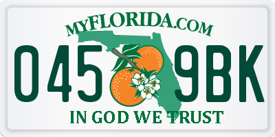 FL license plate 0459BK