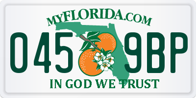 FL license plate 0459BP