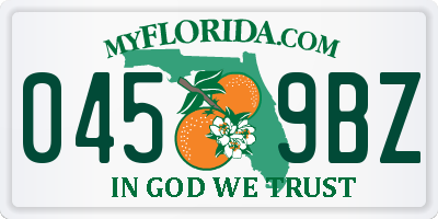 FL license plate 0459BZ