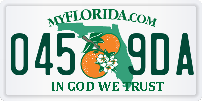 FL license plate 0459DA