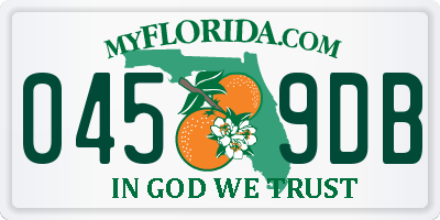 FL license plate 0459DB