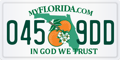 FL license plate 0459DD