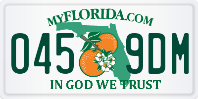 FL license plate 0459DM
