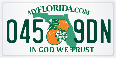 FL license plate 0459DN