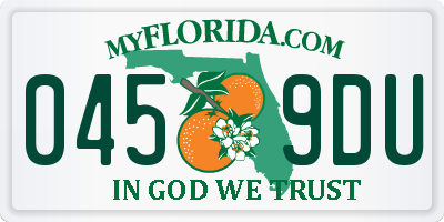 FL license plate 0459DU