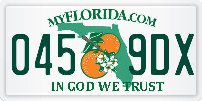 FL license plate 0459DX