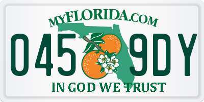 FL license plate 0459DY