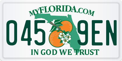 FL license plate 0459EN
