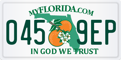 FL license plate 0459EP