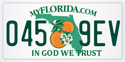 FL license plate 0459EV