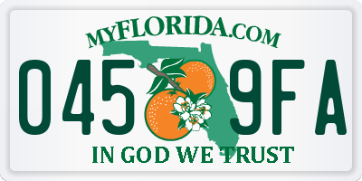 FL license plate 0459FA