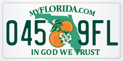 FL license plate 0459FL