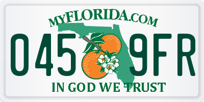 FL license plate 0459FR