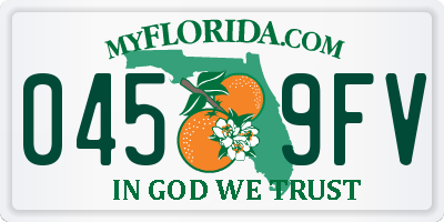 FL license plate 0459FV