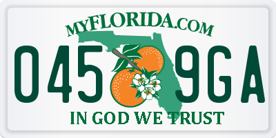 FL license plate 0459GA