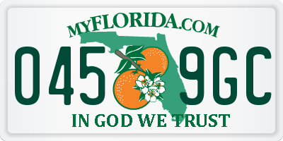 FL license plate 0459GC