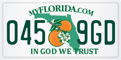 FL license plate 0459GD