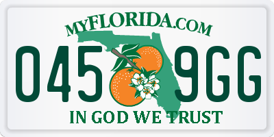 FL license plate 0459GG