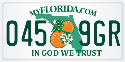 FL license plate 0459GR