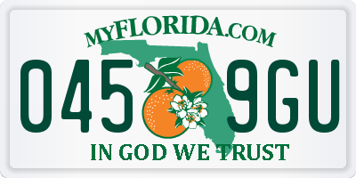 FL license plate 0459GU