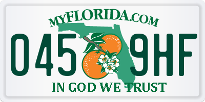 FL license plate 0459HF