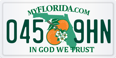FL license plate 0459HN