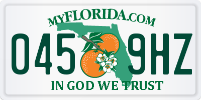 FL license plate 0459HZ