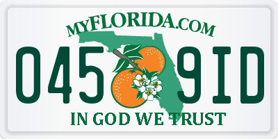 FL license plate 0459ID