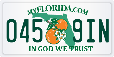 FL license plate 0459IN