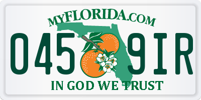 FL license plate 0459IR