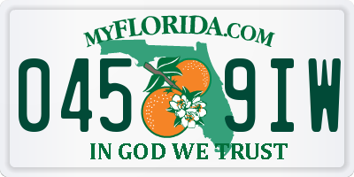 FL license plate 0459IW