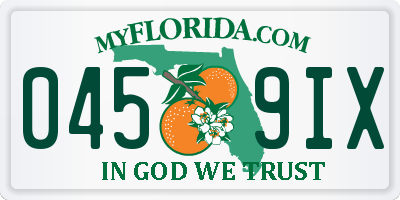 FL license plate 0459IX
