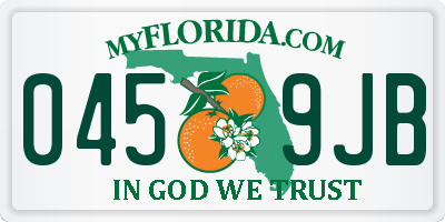 FL license plate 0459JB